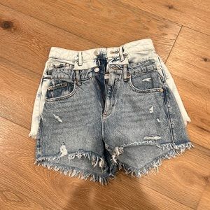 garage festival denim shorts.